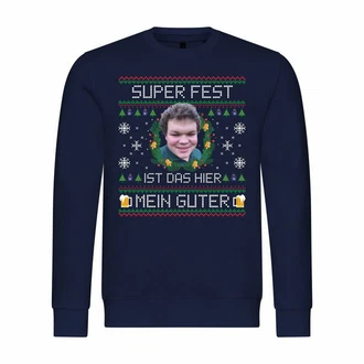deinshirt Kapuzenpullover Herren Pullover SUPER FEST Mit Print Motiv