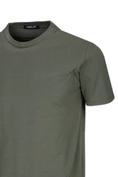 Replay T-Shirt COMPACT JERSEY Dunkelgrün/Khaki