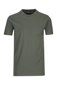 Replay T-Shirt COMPACT JERSEY Dunkelgrün/Khaki