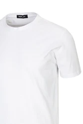 Replay T-Shirt COMPACT JERSEY Weiß/Creme/Grau