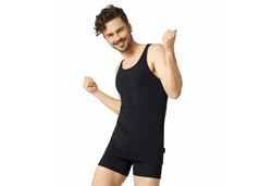 sloggi Unterhemd Herren Tank Top 24/7 SH 02 Vest Weiß/Schwarz/Creme