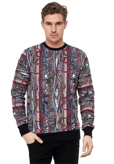 Rusty Neal Sweatshirt New York-Style Rot/Mischfarben/Dunkelrot/Gelb