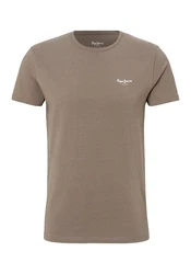 Pepe Jeans T-Shirt Rundhals oliv/weiß