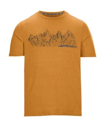 T-Shirt Lilleo MN TSHRT C Schnelltrocknendes Herren T-Shirt mit Berg-Print und Melange-Optik