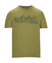 T-Shirt Lilleo MN TSHRT C Schnelltrocknendes Herren T-Shirt mit Berg-Print und Melange-Optik