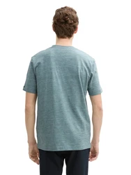 TOM TAILOR T-Shirt mit Logo Print Grau/Blau/Türkis/Grün/Gelb/Hellblau