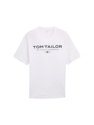 TOM TAILOR PLUS T-Shirt mit Logo-Print Beige/Weiß/Braun/Rosa/Gelb