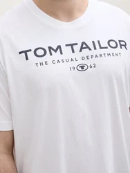 TOM TAILOR PLUS T-Shirt mit Logo-Print Beige/Weiß/Braun/Rosa/Gelb