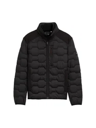 TOM TAILOR Outdoorjacke Hybrid Lightweight Steppjacke Schwarz/Rot