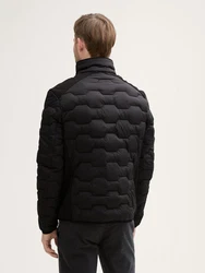 TOM TAILOR Outdoorjacke Hybrid Lightweight Steppjacke Schwarz/Rot
