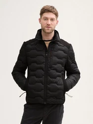 TOM TAILOR Outdoorjacke Hybrid Lightweight Steppjacke Schwarz/Rot