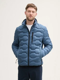 TOM TAILOR Outdoorjacke Hybrid Lightweight Steppjacke Hellblau/Blau/Dunkelblau