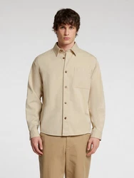 SELECTED HOMME Langarmhemd Overshirt Casual Hemd Khaki/Beige