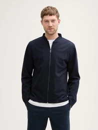 Sakko Piqu Blouson Jacke mit Bomberkragen