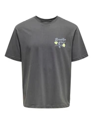 ONLY & SONS T-Shirt Dunkelgrau/Grau/Hellgrau/Dunkelgrün