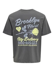 ONLY & SONS T-Shirt Dunkelgrau/Grau/Hellgrau/Dunkelgrün