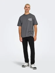 ONLY & SONS T-Shirt Dunkelgrau/Grau/Hellgrau/Dunkelgrün