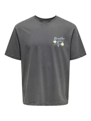 ONLY & SONS T-Shirt Dunkelgrau/Grau/Hellgrau/Dunkelgrün