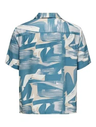 ONLY & SONS Kurzarmhemd Blau
