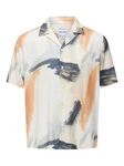 ONLY & SONS Kurzarmhemd Orange/Blau/Grau