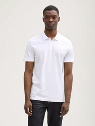 TOM TAILOR Denim Poloshirt Weiß/Creme
