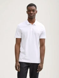 TOM TAILOR Denim Poloshirt Weiß/Creme