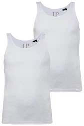 JP1880 Unterhemd 2er-Pack Rippjersey Creme/Weiß