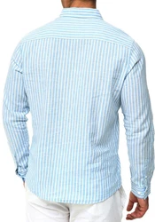 Indicode Langarmhemd INBrayden Hellblau/Blau