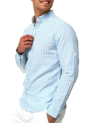 Indicode Langarmhemd INBrayden Hellblau/Blau