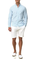 Indicode Langarmhemd INBrayden Hellblau/Blau