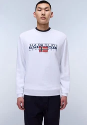 Napapijri Sweatshirt B-AYLMER C Mit Rundhalsausschnitt Dunkelblau/Weiß