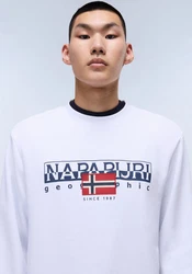 Napapijri Sweatshirt B-AYLMER C Mit Rundhalsausschnitt Dunkelblau/Weiß