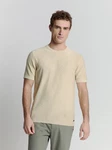 NO EXCESS T-Shirt Khaki/Beige/Weiß