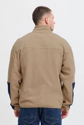 Blend Fellimitatjacke Sweatshirt zipp thru Beige/Braun/Khaki/Dunkelblau