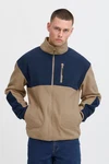 Blend Fellimitatjacke Sweatshirt zipp thru Beige/Braun/Khaki/Dunkelblau