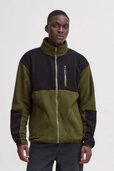 Blend Fellimitatjacke Sweatshirt zipp thru Dunkelgrün