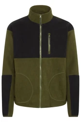 Blend Fellimitatjacke Sweatshirt zipp thru Dunkelgrün