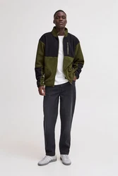 Blend Fellimitatjacke Sweatshirt zipp thru Dunkelgrün