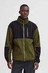 Blend Fellimitatjacke Sweatshirt zipp thru Dunkelgrün