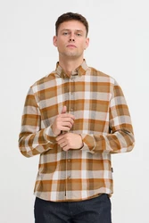 Blend Langarmhemd BHShirt Braun/Orange/Beige