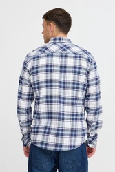 Blend Langarmhemd BHShirt Hellblau/Blau/Dunkelblau