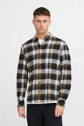 Blend Langarmhemd BHShirt Hellblau/Dunkelgrün/Braun/Rot
