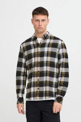 Blend Langarmhemd BHShirt Hellblau/Dunkelgrün/Braun/Rot