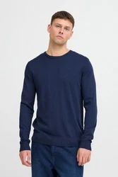 Blend Strickpullover BHPullover Dunkelblau/Blau