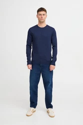 Blend Strickpullover BHPullover Dunkelblau/Blau