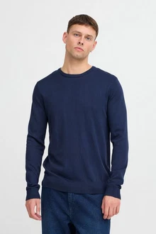Blend Strickpullover BHPullover Dunkelblau/Blau