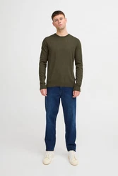 Blend Strickpullover BHPullover Dunkelgrün/Khaki