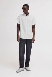 Blend Kurzarmhemd BLEND BHBOBBY Shirt Weiß/Grau/Khaki/Creme/Beige