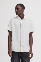 Blend Kurzarmhemd BLEND BHBOBBY Shirt Weiß/Grau/Khaki/Creme/Beige