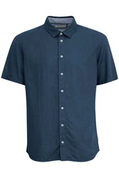 Blend Kurzarmhemd BLEND BHBOBBY Shirt Dunkelblau/Hellblau/Blau